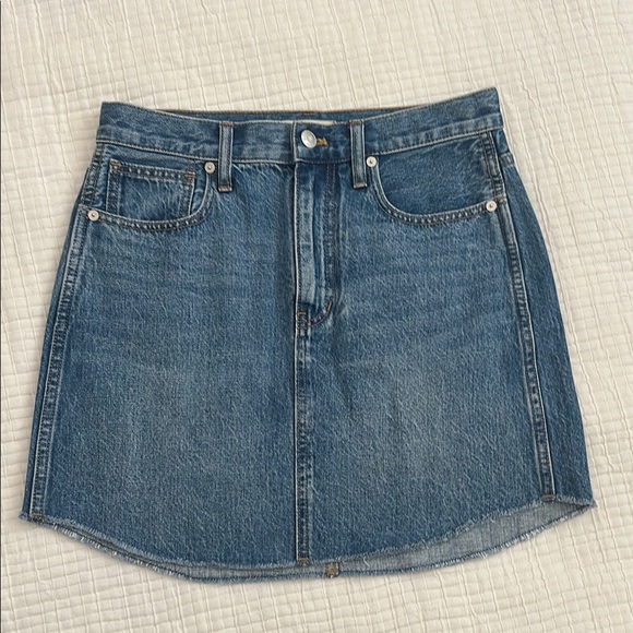 Madewell Rigid Denim A-Line Skirt - Picture 1 of 7